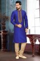 Royal Blue Art Silk Kurta Pajama (NMK-2654)