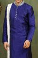 Royal Blue Dupion Art Silk Kurta Pajama for Men (NMK-3292)