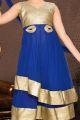 Royal Blue Net Girls Salwar Kameez (NFG-078)