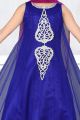 Royal Blue Net Kids Salwar Kameez (NFG-008)