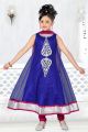 Royal Blue Net Kids Salwar Kameez (NFG-008)