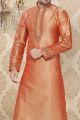 Rust Art Silk Casual Kurta Pajama (NMK-2259)