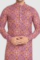 Rust Cotton Printed Kurta Pajama (NMK-5722)