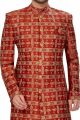 Rust Dupion Silk Indian Sherwani (NMK-4965)