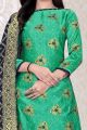 Sea Green Banarasi Silk Salwar Suit (NWS-6359)