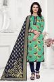 Sea Green Banarasi Silk Salwar Suit (NWS-6379)