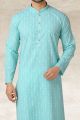 Sea Green Cotton Kurta Pajama (NMK-5652)