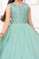 Sea Green Net Girls Salwar Kameez (NFG-224)