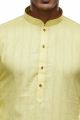 Self Printed Lemon Art Silk Kurta Pajama (NMK-7501)