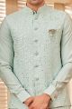 Sky Art Silk Nehru Jacket (NMK-8020)