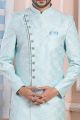 Sky Blue Art Silk Indo Western (NMK-6200)