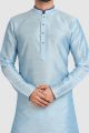 Sky Blue Art Silk Kurta Pajama (NMK-5923)