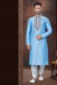 Sky Blue Art Silk Kurta Pajama (NMK-7832)