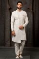 Sky Blue Art Silk Sherwani (NMK-6247)