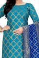 Sky Blue Banarasi Silk Salwar Suit (NWS-6426)