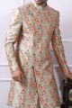 Sky Blue Silk Indo Western Kurta (NMK-4097)