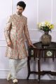 Sky Blue Silk Indo Western Kurta (NMK-4097)