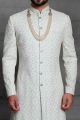 Sky Blue Silk Mens Sherwani (NMK-5383 )