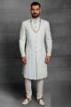 Sky Blue Silk Mens Sherwani (NMK-5383 )