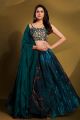 Teal Blue Organza Lehenga Choli (NWG-1331)