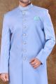 Water Blue Imported Mens Indo Western (NMK-6763)