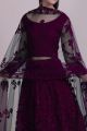 Wine Net Lehenga Choli for Women (NWG-1190)