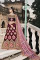 Wine Pure Tafetta Lehenga Choli (NWG-574)