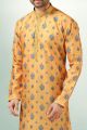 Yellow Art Silk Casual Mens Kurta (NMK-5860)