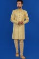 Yellow Art Silk Indo Western (NMK-8082)