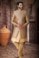 Yellow Art Silk Mens Indo Western (NMK-6851)