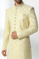 Yellow Art Silk Mens Sherwani (NMK-6264)