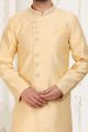 Yellow Banarasi Jaquard Indo Western (NMK-6881)