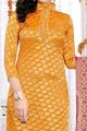 Yellow Banarasi Silk Salwar Suit (NWS-6404)