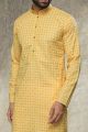 Yellow Cotton Casual Kurta Pajama (NMK-6152)