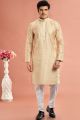 Yellow Cotton Kurta Pajama for Men (NMK-7537)