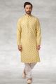 Yellow Cotton Kurta Pajama (NMK-5655)