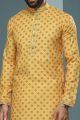 Yellow Cotton Kurta Pajama (NMK-6228)