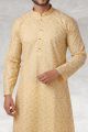 Yellow Cotton Mens Kurta Pajama (NMK-5659)