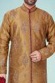 Yellow Dupion Silk Kurta Pajama (NMK-4786)