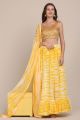 Yellow Georgette Lehenga Choli (NWG-1116)