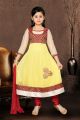 Yellow Net Girls Anarkali Kameez (NFG-066)