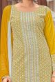 Yellow Rayon Salwar Suit (NWS-6761)