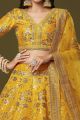 Yellow Slub Silk Lehenga Choli (NWG-1387)