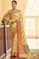 Yellow Tusser Silk Sari (NWSA-5833)