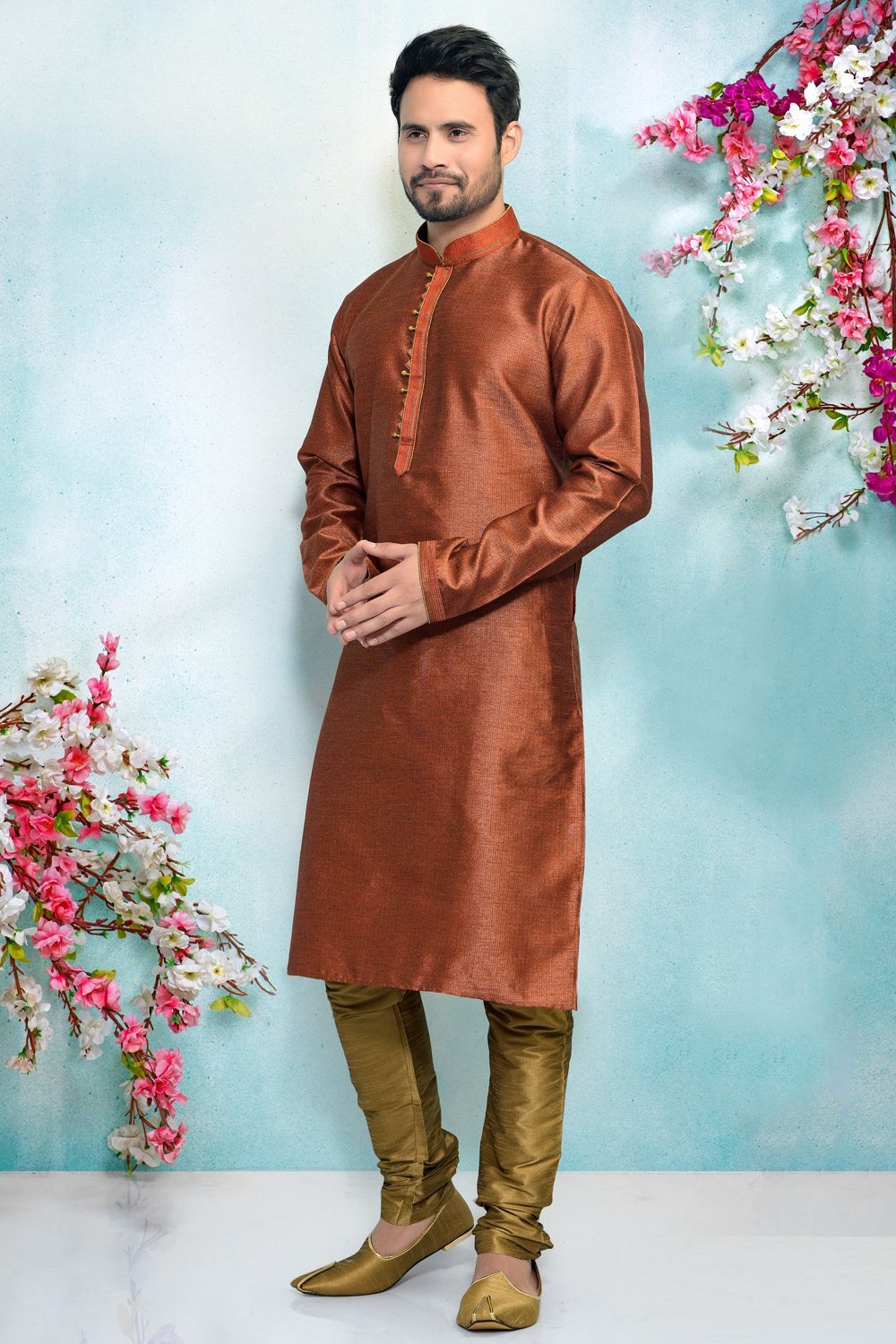 banarasi silk kurta for men